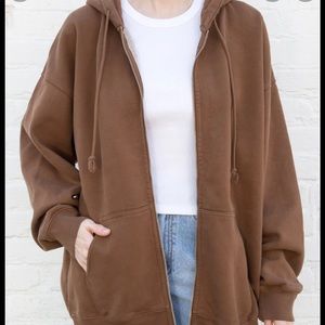 brandy melville zip up christy hoodie